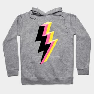 Electric Pink, Yellow and Black Lightning Hoodie